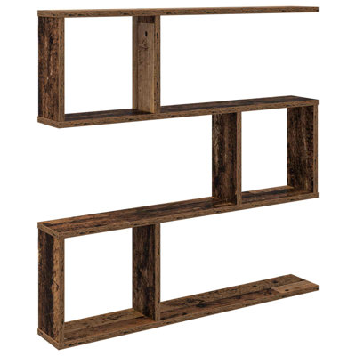 Wall Shelf with Shelf with Storage Engineered Wood Solution Home Indoor