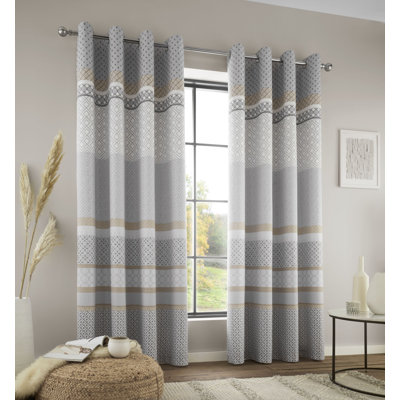 Malawa Geo Eyelet Curtain