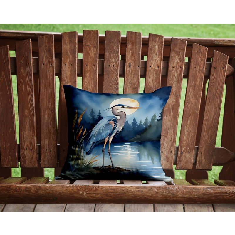 Coussin Blue Heron, Carré 14 po