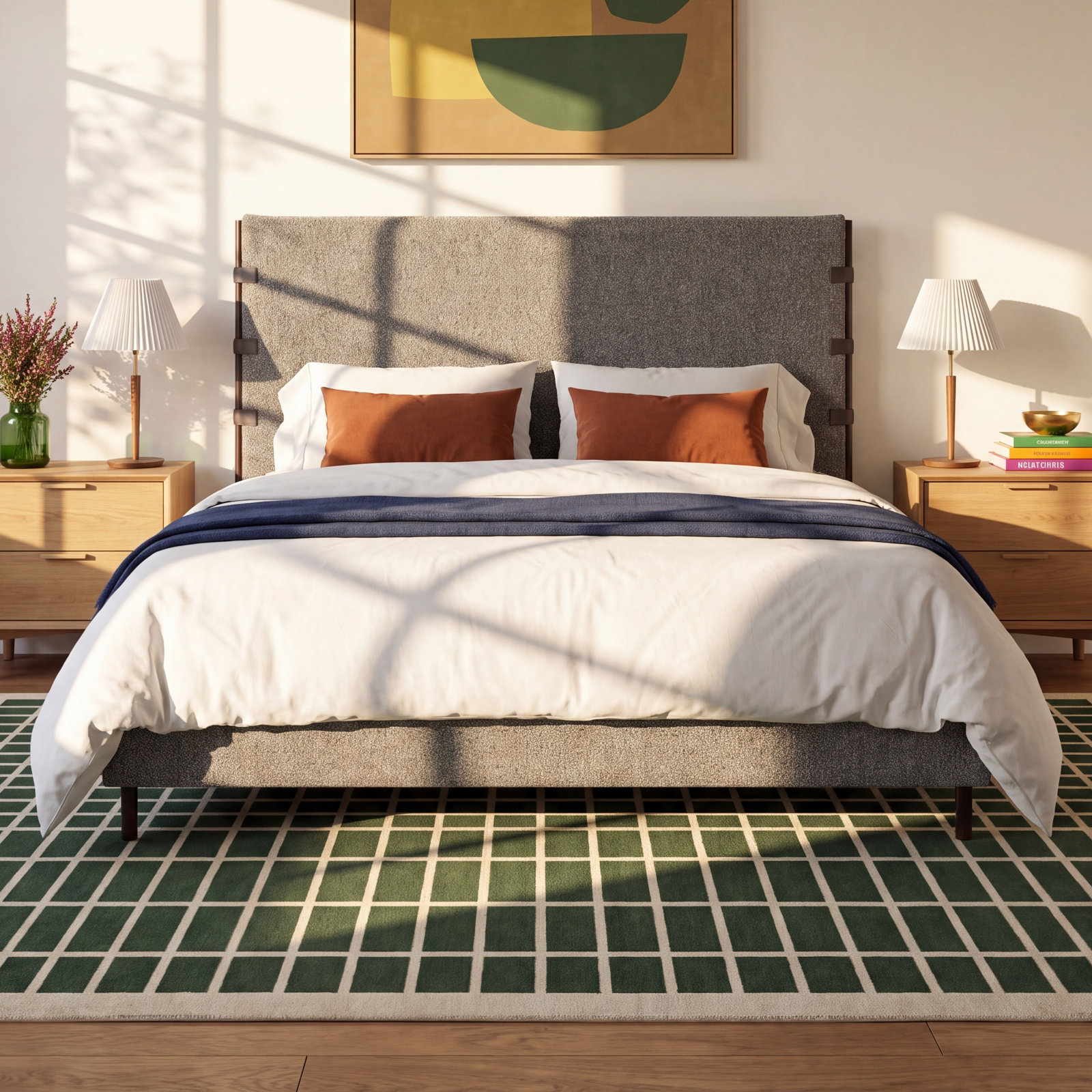 Elmfield Upholstered Metal Bed, King