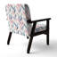 Chaise d'appoint contemporaine Boho - Fauteuil mauve à chevrons mauve et bleu-97876373