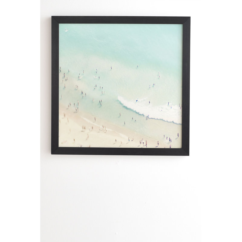 « beach summer love ll », impression, H 20 po x l 20 po x P 2 po, Armature en bambou, Pas de tapis