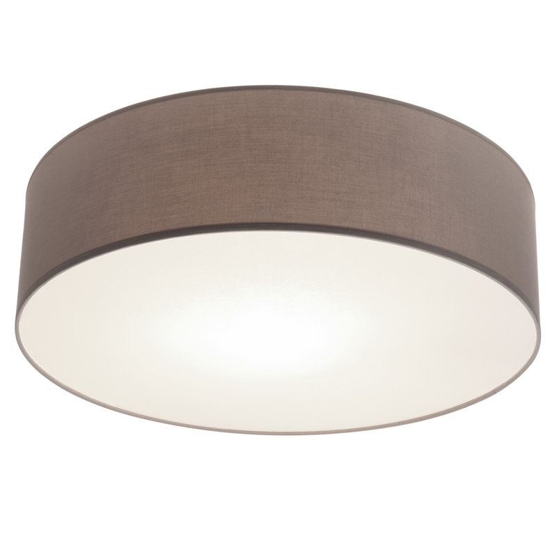 Baxley Fabric Flush Mount, Ash Grey