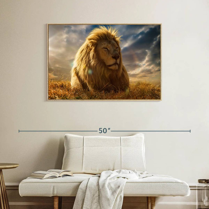 Safari Safari, Cadre flottant en bois naturel, 40 po x 27 po