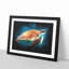 Sea Turtle In The Blue Ocean - Picture Frame Graphic Art-56876530-56876529