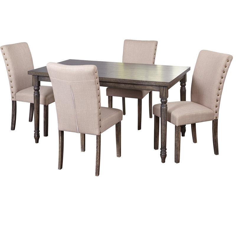 Damon 4 - Person Four Leg Dining Set