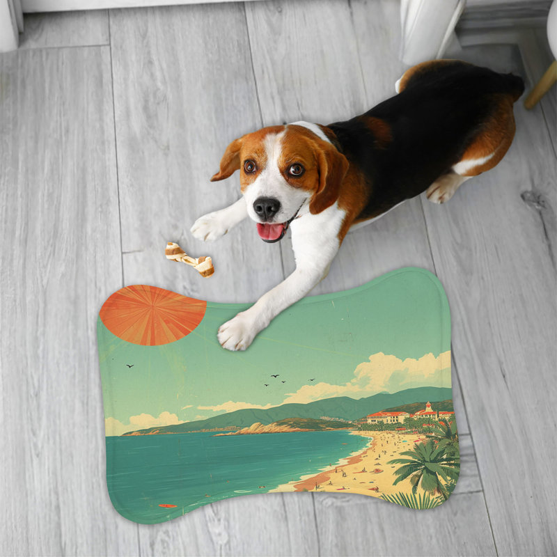 Tapis d'alimentation rétro en forme de plage