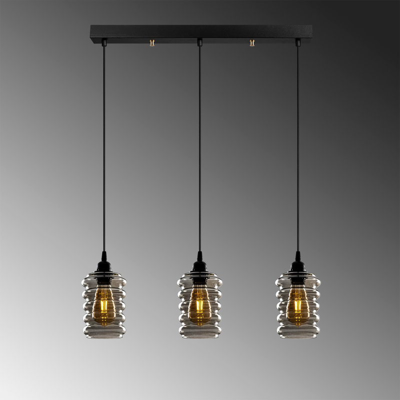 3 - Light Black Kitchen Island Pendant