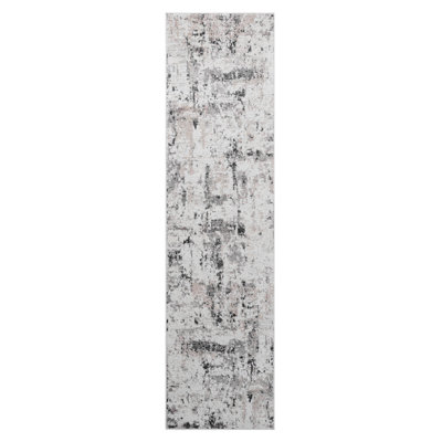 Tapis crème, brun / abstrait