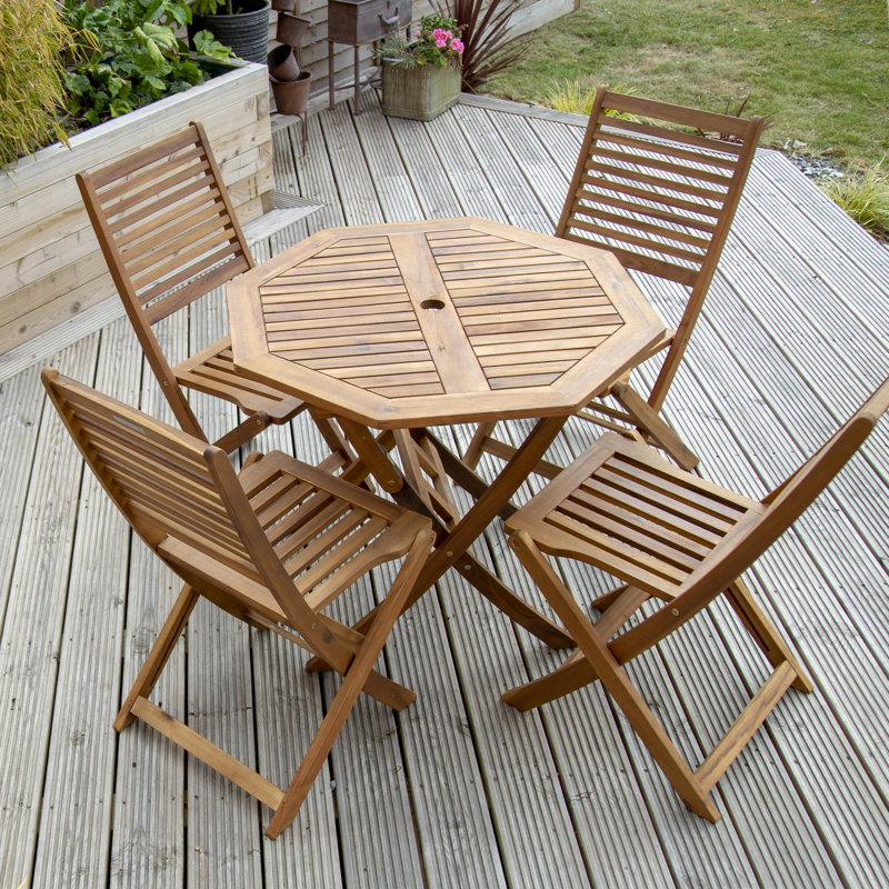 Rasch 4-Person Wooden Patio Dining Set