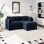 Canapé-lit en chenille moderne avec repose-pieds-1076184506-1076184508