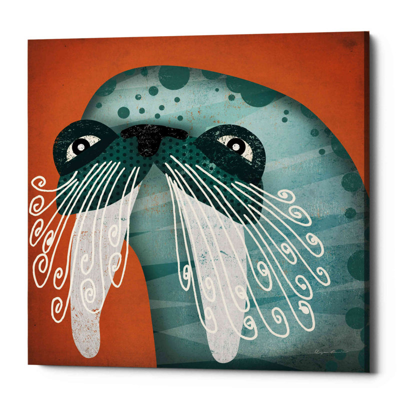 «Walrus Wow» par Ryan Fowler, impression sur toile tendue