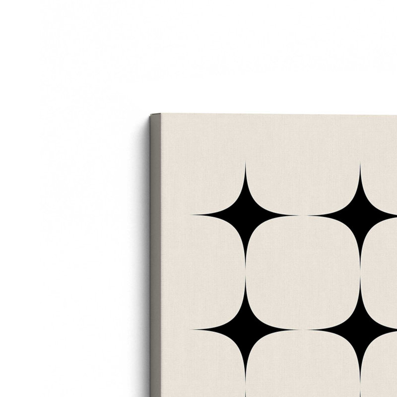 Impression sur toile Minimalist Bauhaus Stars dans un cadre blanc, 48 po x 32 po, H 30 po x l 20 po, Toile tendue