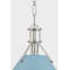 Painted No. 2 Pendant in Aged Brass and Blue Bird by Mark D. Sikes-1086054632-1086054635-1086054637