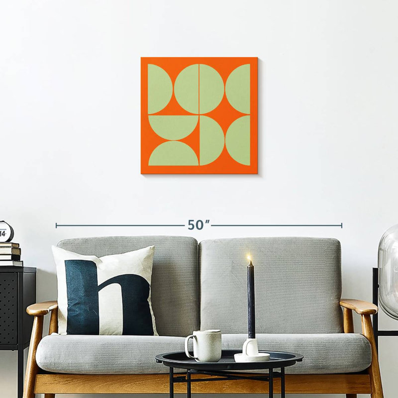Collage demi-cercles Avery Mid-Century I, H 20 po x l 20 po