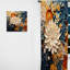 Rideau en velours orange foncé / orange tourbillon botanique tourbillon IV - obscurcissant - 1 panneau-107831884
