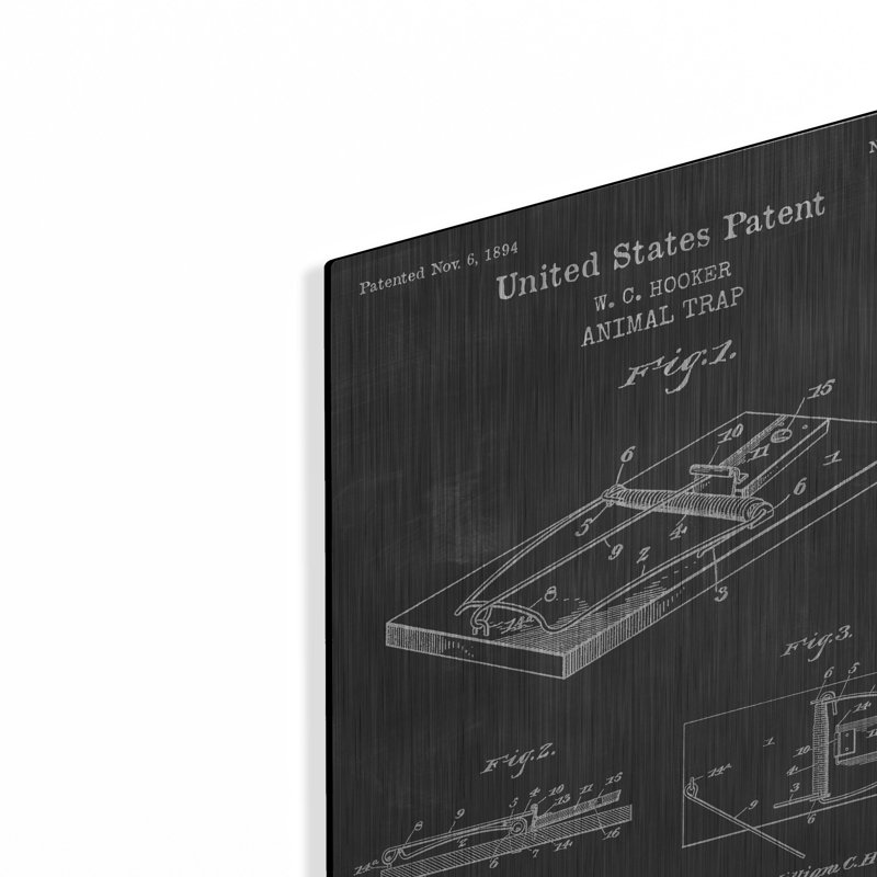 «Trap Blueprint Vernis Chalkboard» par Patents, H 16 po x l 12 po