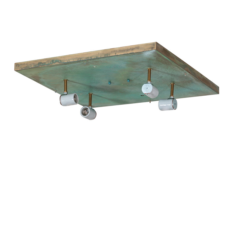 20" Square Hyde Park Ginkgo Flushmount