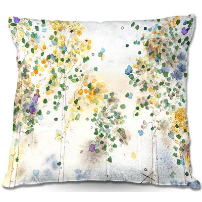 Floral Reversible Throw Pillow
