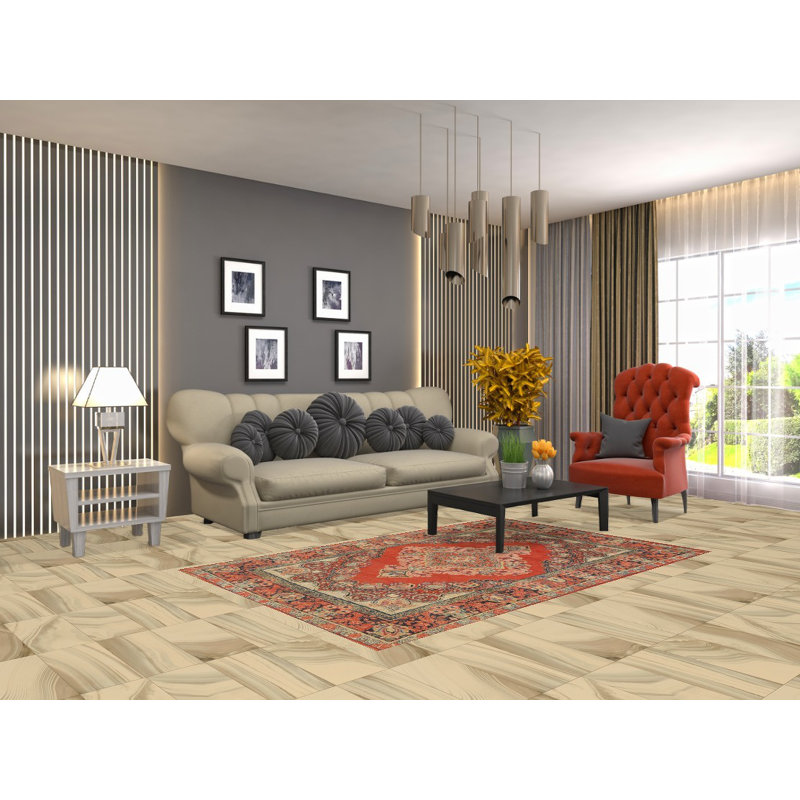 Tapis traditionnel rétro en laine 4 x 7