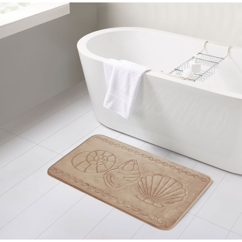  Tapis pour salle de bain Sea Shell, Taupe, l 20 po x L 32 po