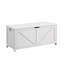Coffre de rangement, banc de rangement, organisateur de coffre à jouets rétro, banc de rangement pour hall d'entrée avec 2 charnières, assemblage facile, blanc