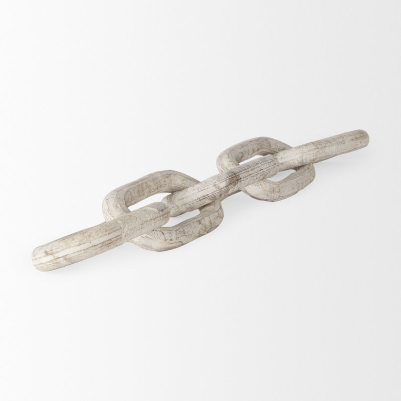 Grand maillon de chaîne en bois Artemi, Blond, 5" H x 29" W x 5" D