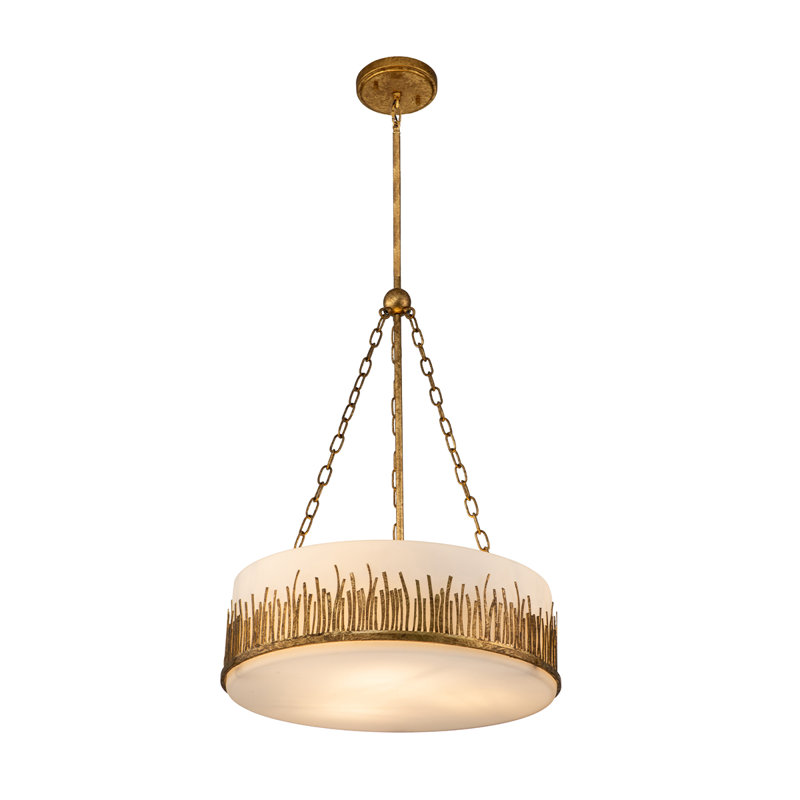 Grand luminaire suspendu Sawgrass, Feuille d’or
