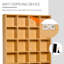 Claudio DVD CD Media Storage Rack, Video Display Unit, 89 x 130.5 cm, Beech