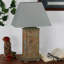 Hetrick 24" Natural Slate Outdoor Table Lamp with Grey Shade