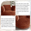 Fauteuil d'appoint pivotant moderne surdimensionné 49,6 po avec coussins et repose-pieds-582789207