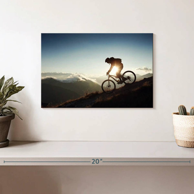 Sireci Biking Downhill, 8" H x 12" W