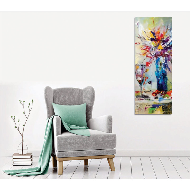 Superbe peinture sur toile décorative, 11,8 po x 31,5 po | 50% coton / 50% polyester, impression numérique | Cadre en bois: 0,8 x 1,2 pouces | Parfait pour la décoration intérieure, le salon ou le bureau, les couleurs vives et le design moderne