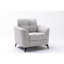 Chaise grise avec coussin moelleux et siège d'une profondeur de 21,5 po, tissu de 39 po, hauteur de dossier de 18 po, ressorts ensachés