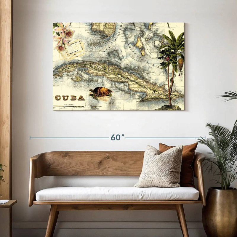 Carte tropicale Aliaz de Cuba, H 30 po x l 45 po