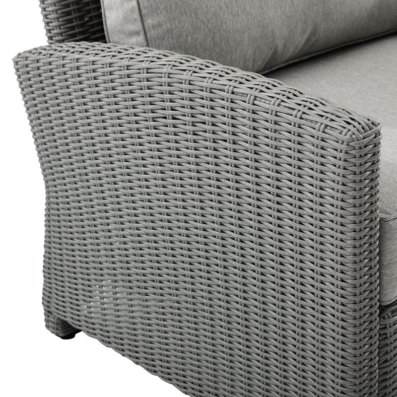 Upholstered Armchair, Gray Frame/Gray Cushion