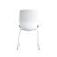 Bransen Sled White Frame Fabric Seat Visitor Chair-754415173