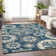 Premium Machine Washable Prisco Blue Rug