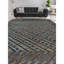 Wool Geometric Area Rug in Brown/Blue/Beige