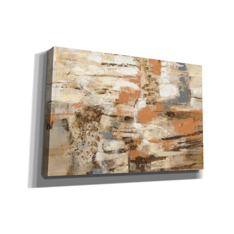 «Copper and Wood» par Silvia Vassileva, art mural sur toile, H 12 po x l 18 po x P 0,75 po