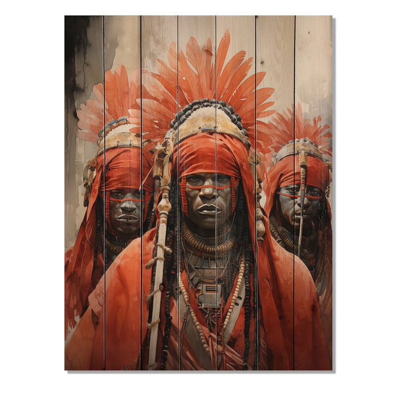 Jadyel tribus d'Afrique Yoruba Masquerade I sur impression sur bois, H 40 po x l 30 po x P 0,78 po