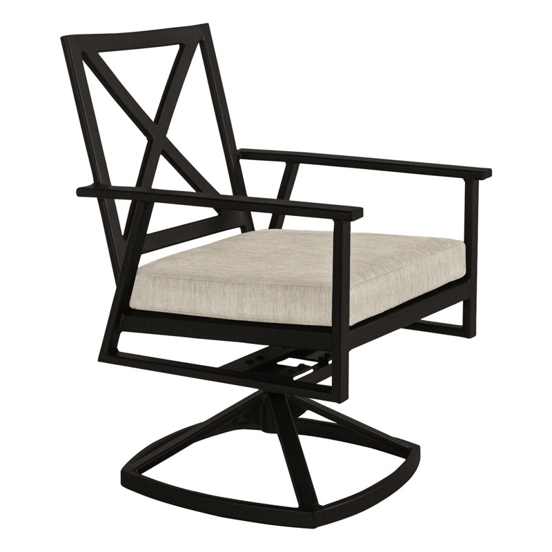 Marin Outdoor Rocker Chair, Carbon Black, Sahara Cafe