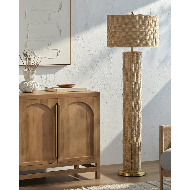 Lampe sur pied en rotin Dalonda