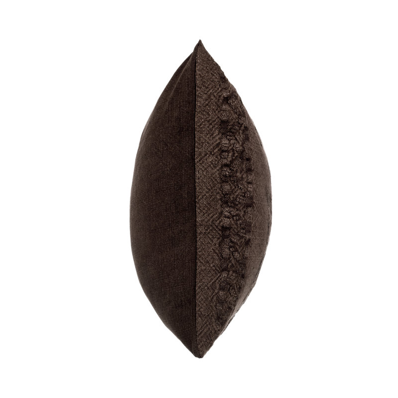 Abbey Linen Pillow Cover & Insert, Brown, Square 22"