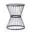 Table d'appoint relaxante pour l'extérieur en fer noir mat
