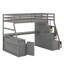 Lit mezzanine avec tiroirs, tablettes et bureau-1619758509