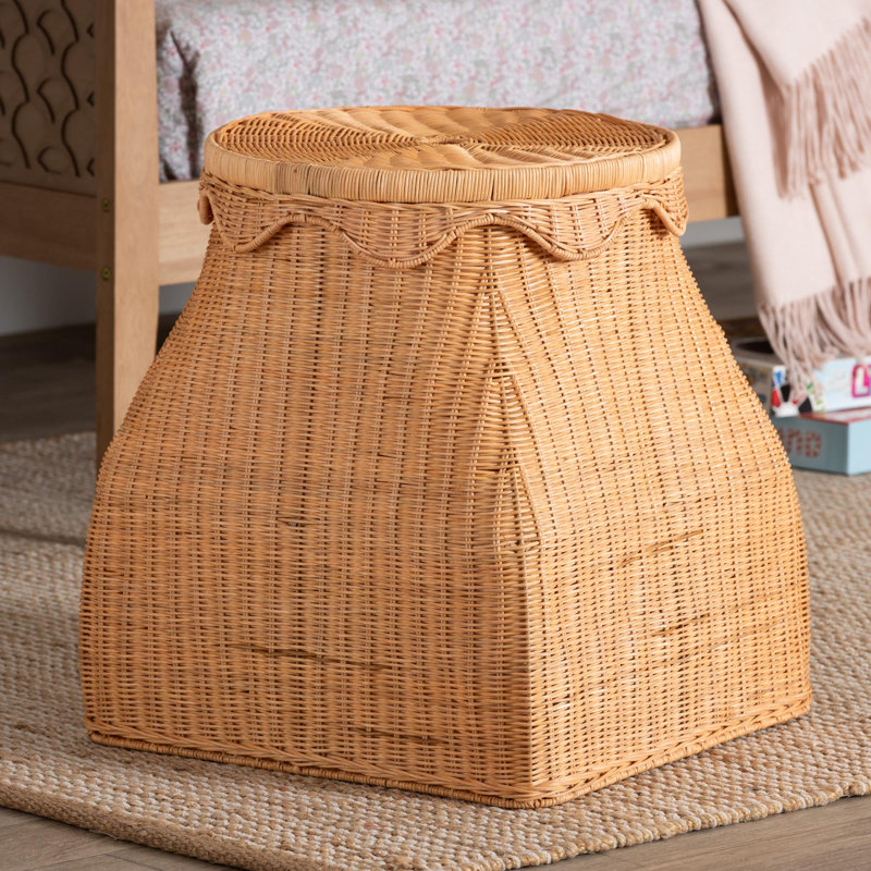 Panier à linge en rotin naturel bali & pari Ada - Panier de rangement en osier tressé à la main