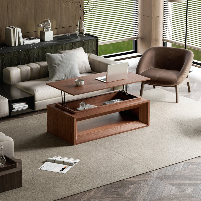 Table basse Modern Minimalist Farmhouse, Noyer