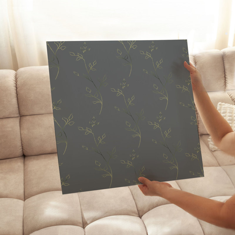 «Botanical Neutral Mute», reproduction d'art moderne sans cadre, H 28 po x l 28 po