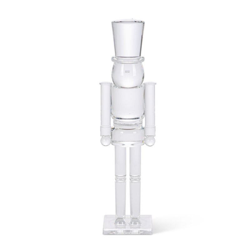 Clear Acrylic Nutcracker, 14.6"H
